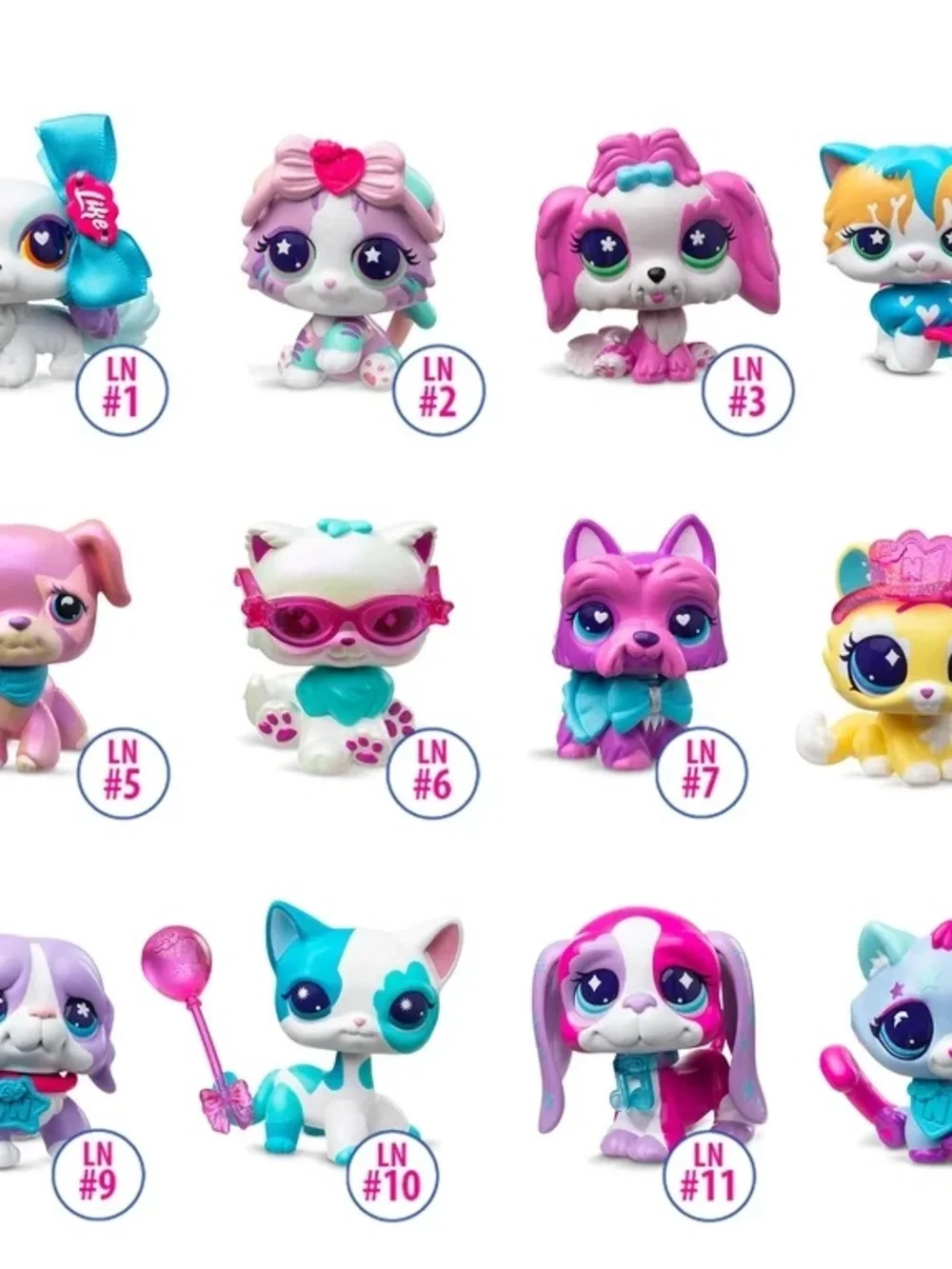 Littlest Pet Shop x Like Nastya Pet Surprise pink purple dog #11 basset hound